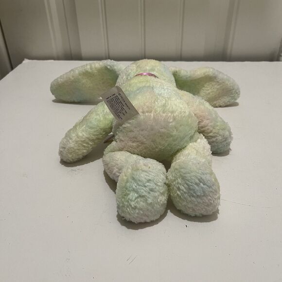 Fiesta 8" Rainbow Tie Dyed Bean Bag Kohair Bunny Rabbit Floppy Ears Plush Toy - Picture 9 of 10